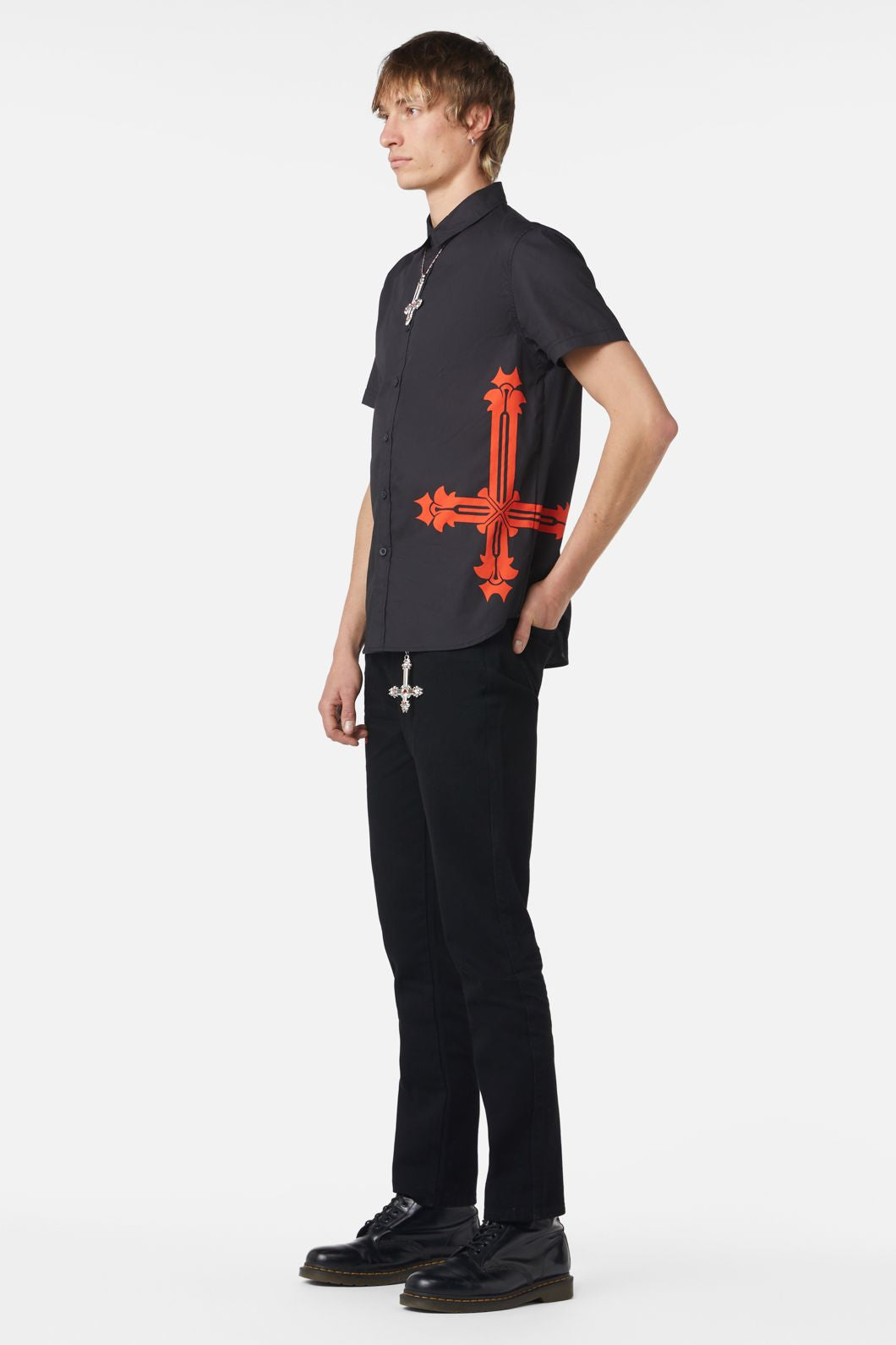 Dangerfield - Hail Lilith Rosary S/S Shirt - black