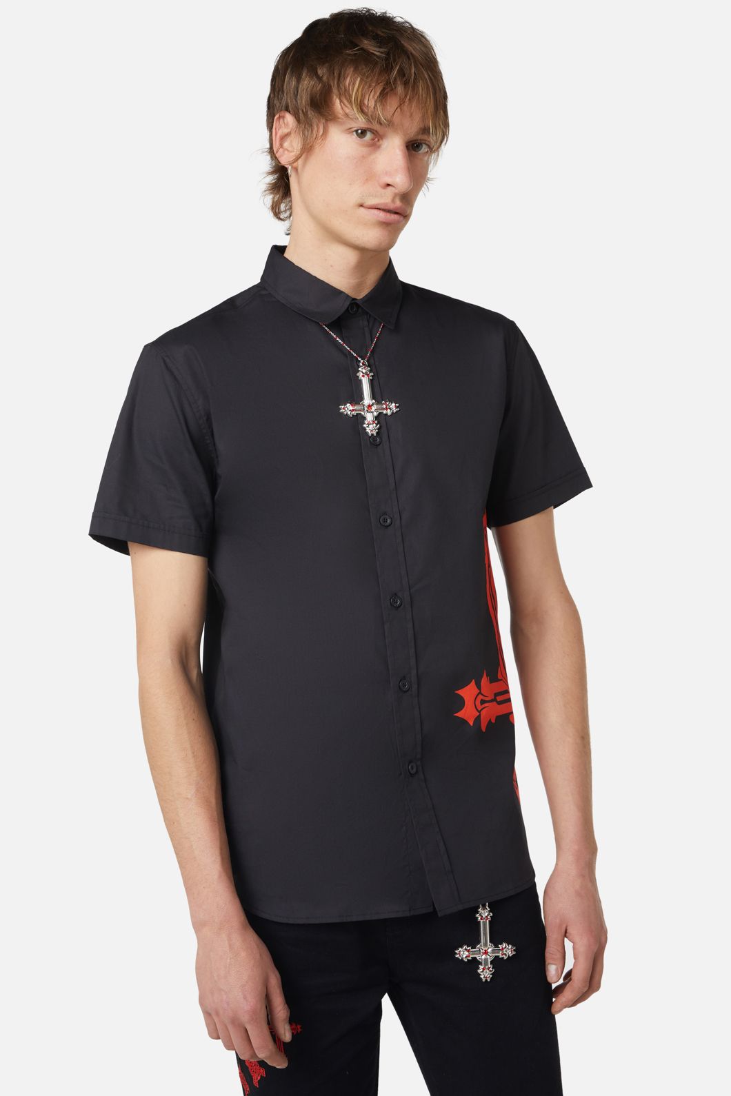 Dangerfield - Hail Lilith Rosary S/S Shirt - black