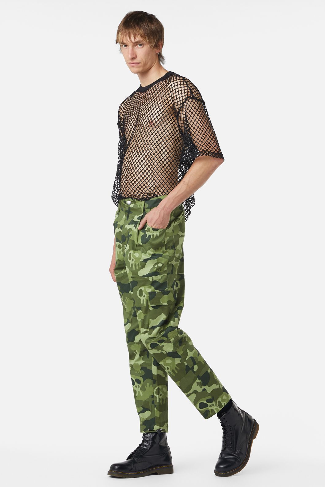 Dangerfield - Nook Of The Garden Camo Cargos - green