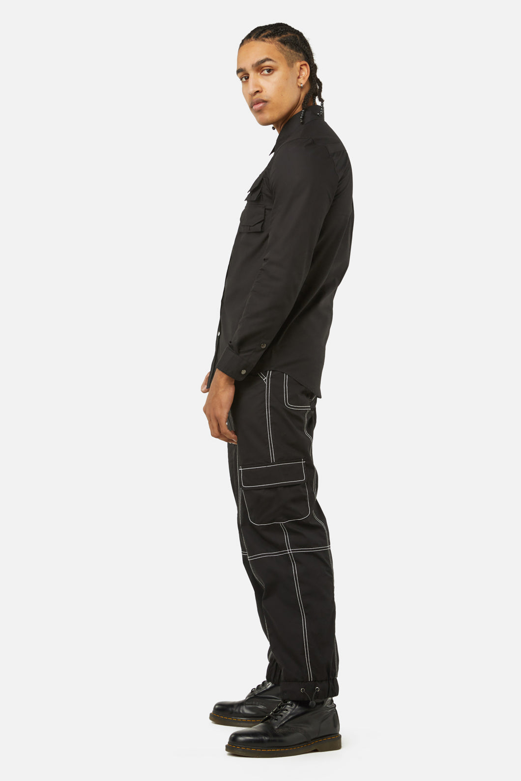 Dangerfield - Field Work Utility Long Sleeve Shirt - black