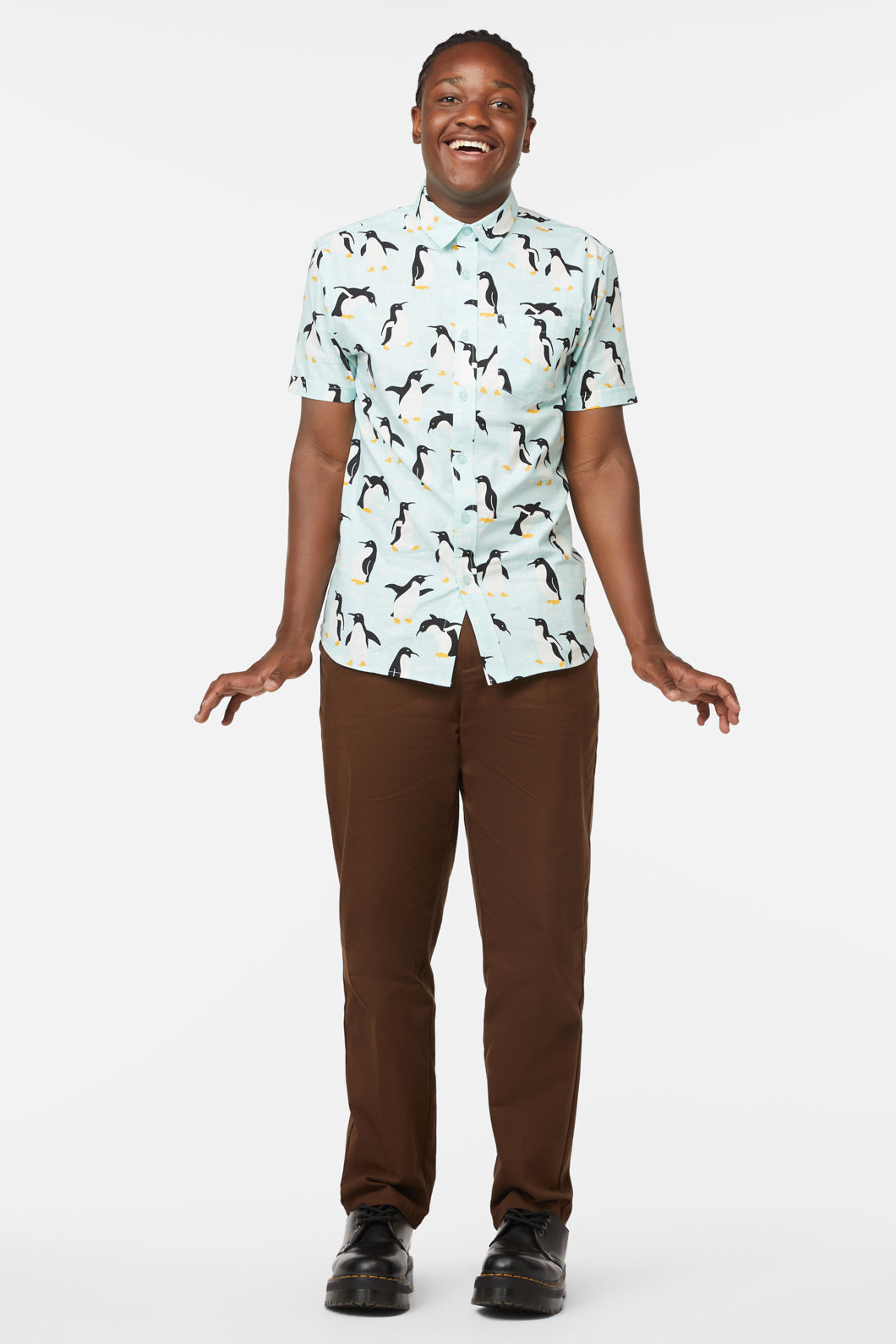 Dangerfield - Penguin SS Shirt - blue