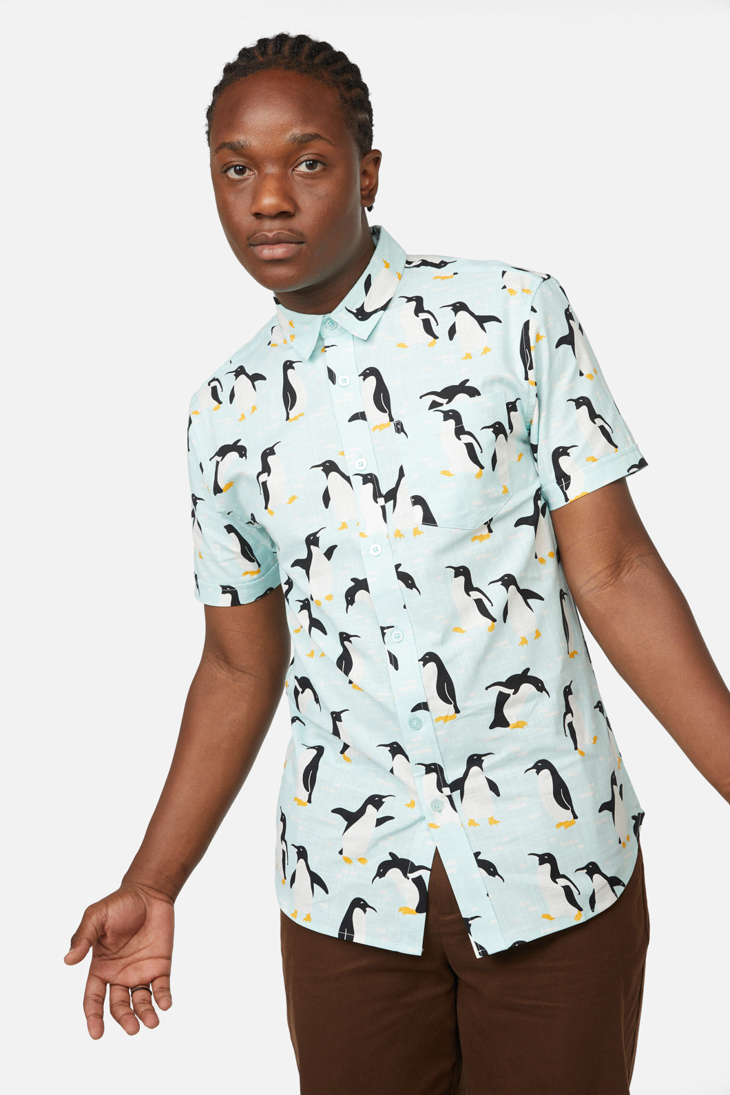 Dangerfield - Penguin SS Shirt - blue
