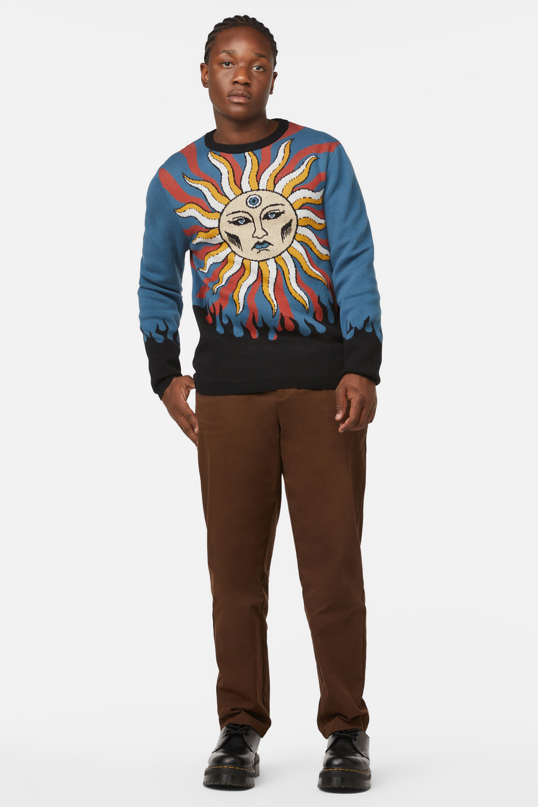 Dangerfield - Traditional Tarot Knit Jumper - blue