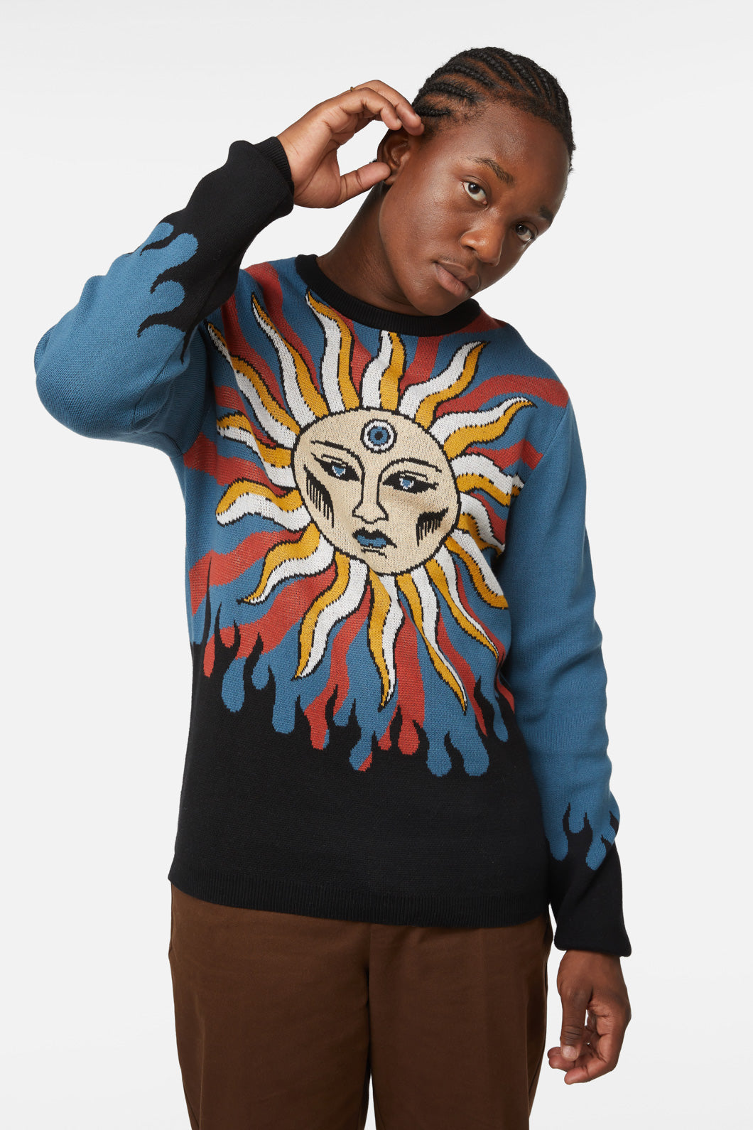 Dangerfield - Traditional Tarot Knit Jumper - blue