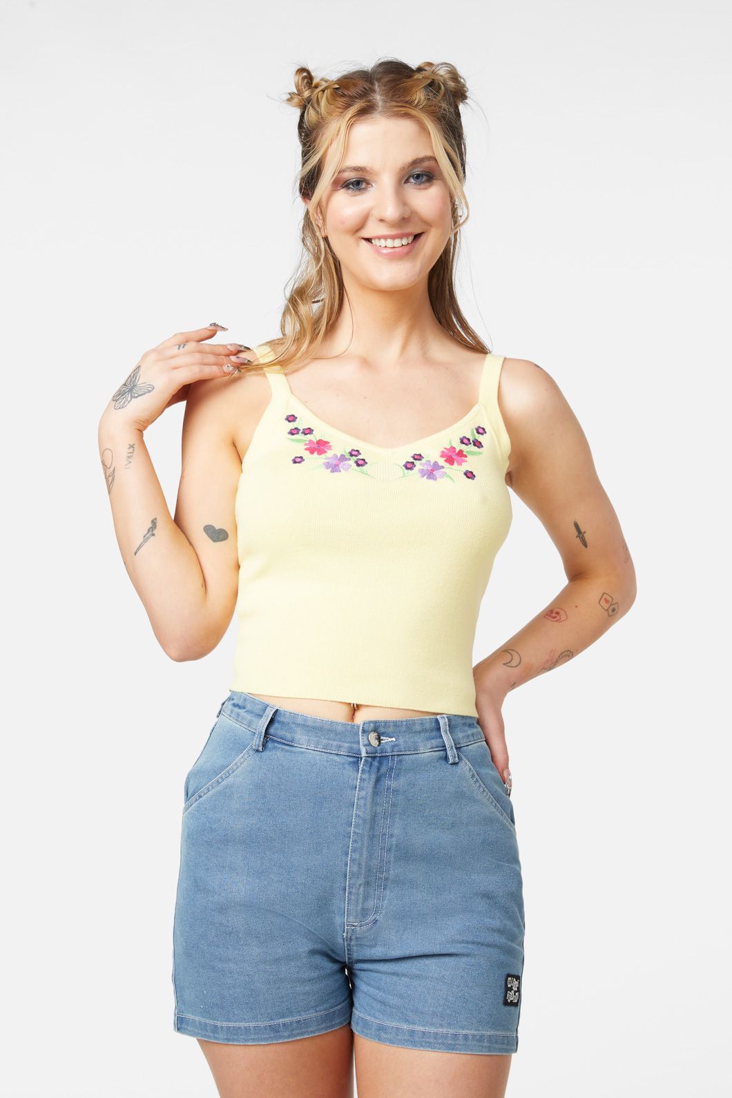 Dangerfield - Caposhi Knitted Sleeveless Top - lemon