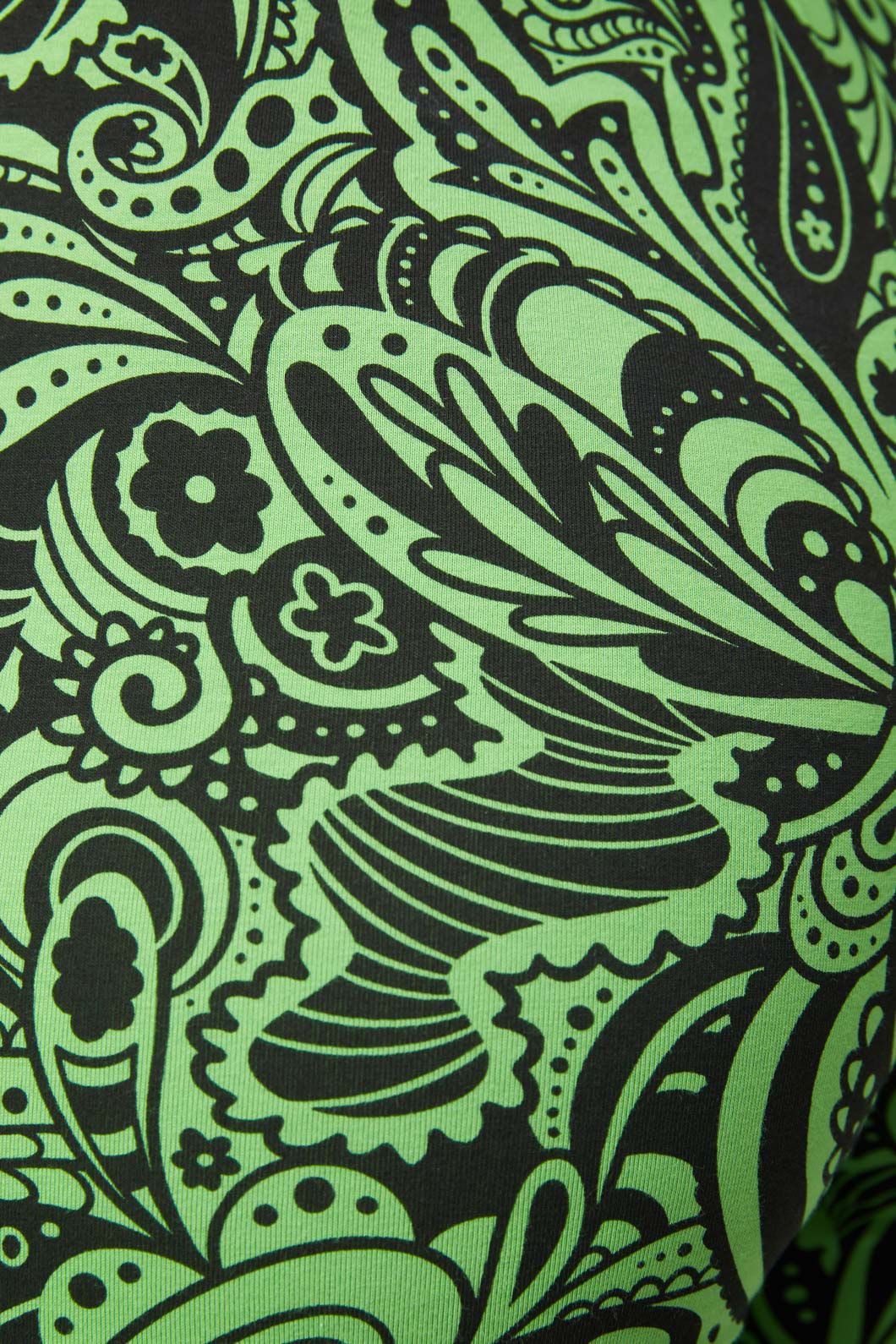 Dangerfield - Acid Paisley Jersey Flares - green-black