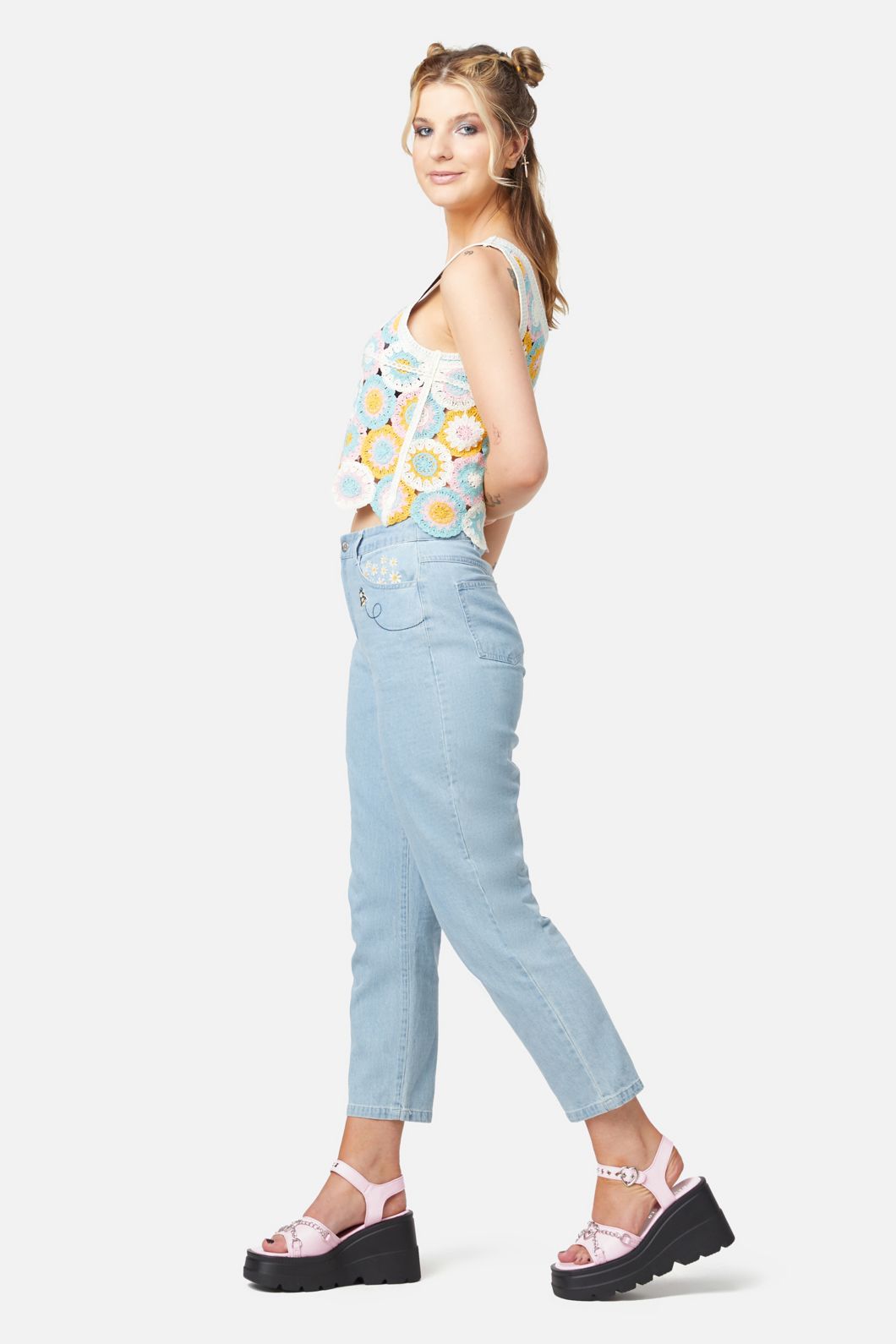 Dangerfield - Crafty Crochet Top - multi
