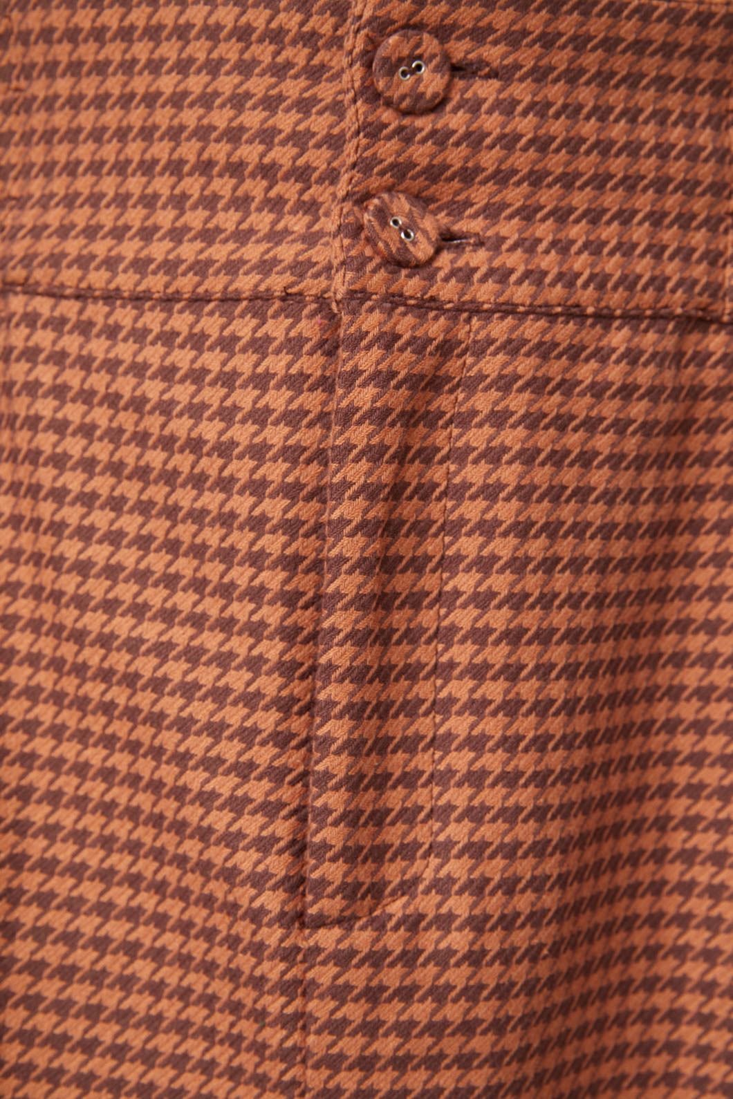 Dangerfield - Dodo Houndstooth Skirt - brown