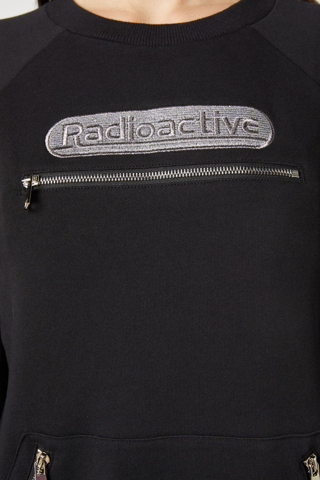 Dangerfield - Radioactive Raver Boxy Jumper - black