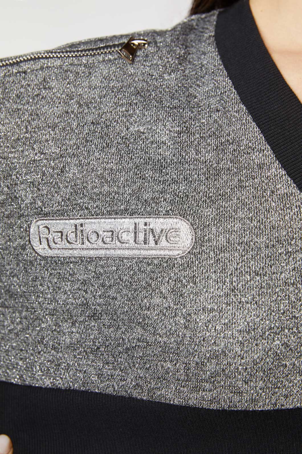 Dangerfield - Radioactive Raver Crop Cardi - black-silver