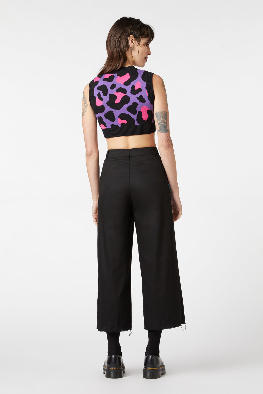 Dangerfield - Major Meow Cropped Knit - multi