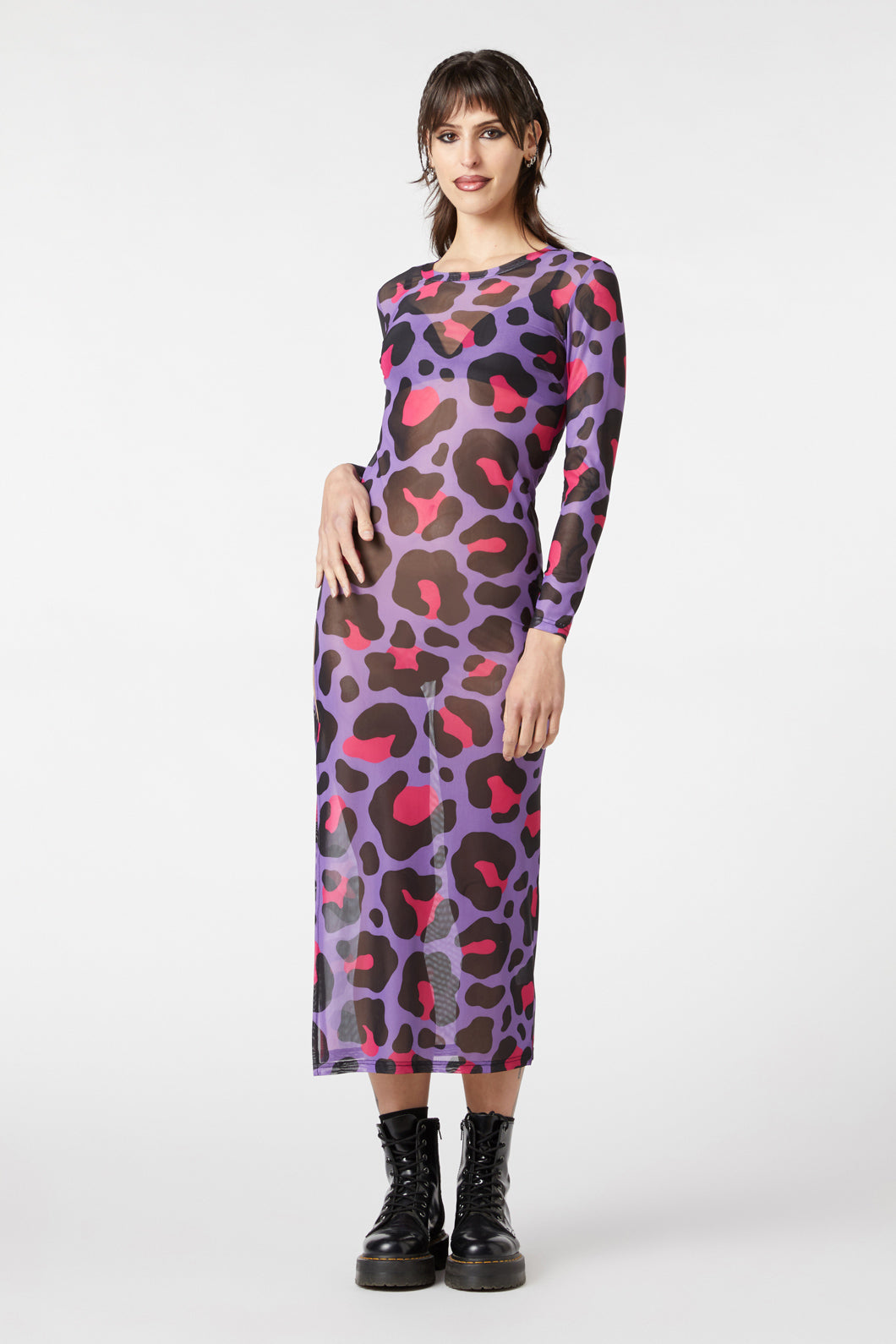 Dangerfield - Major Meow Mesh Dress - multi