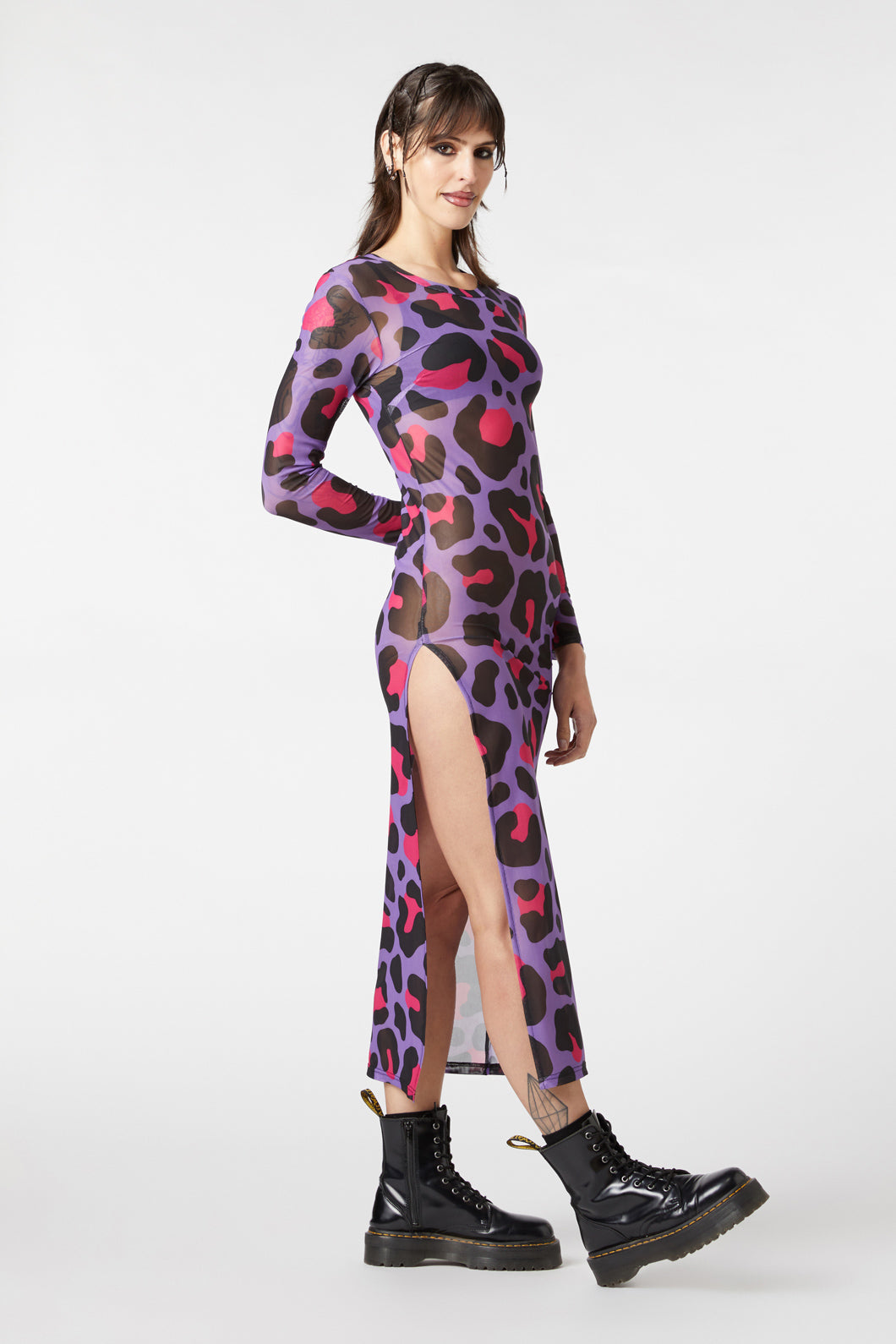 Dangerfield - Major Meow Mesh Dress - multi