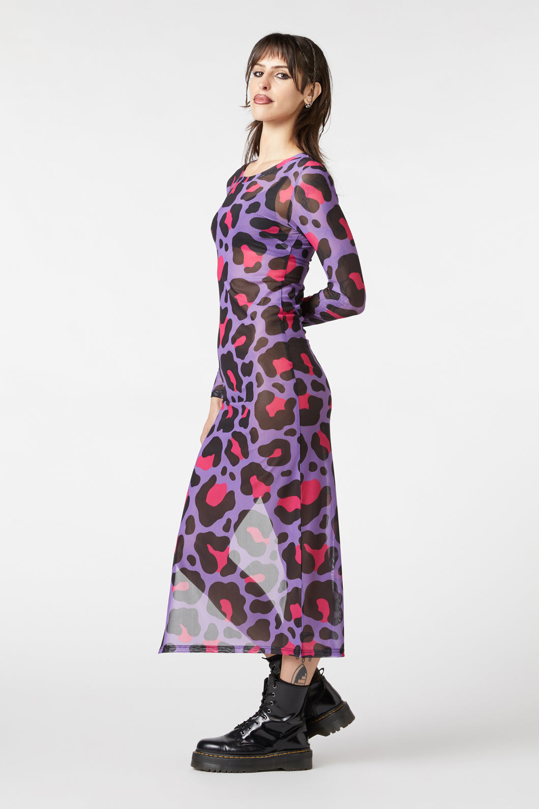 Dangerfield - Major Meow Mesh Dress - multi