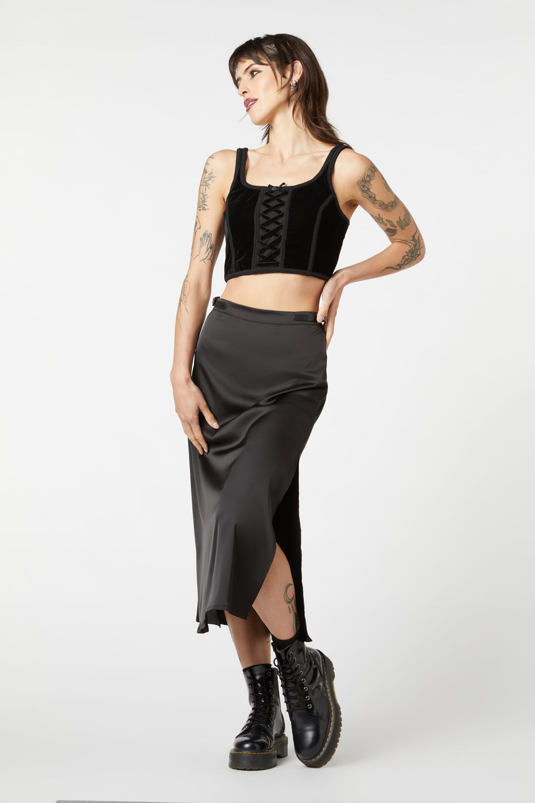 Dangerfield - 10th House Velvet Corset - black