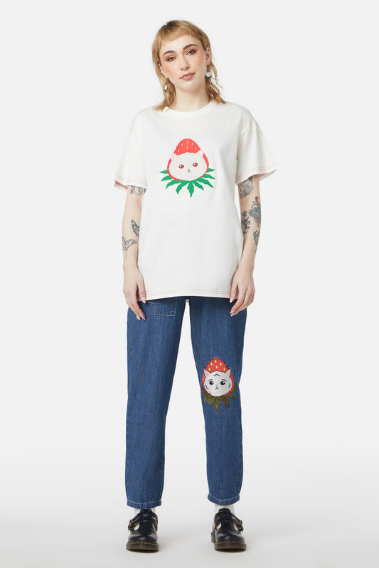 Dangerfield - Strawberry Surprise Tee - cream