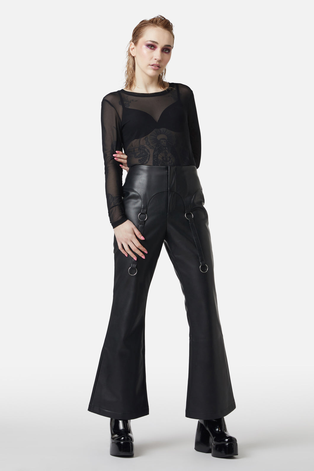 Dangerfield - Guarded Pu Pants - black