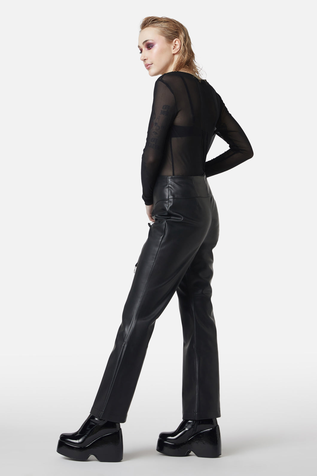 Dangerfield - Guarded Pu Pants - black