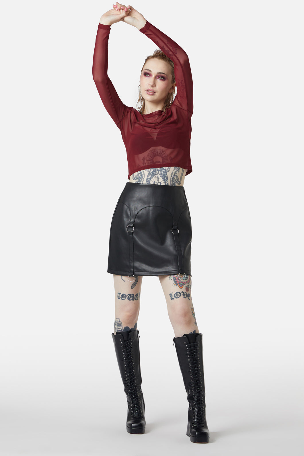 Dangerfield - Guarded Pu Skirt - black