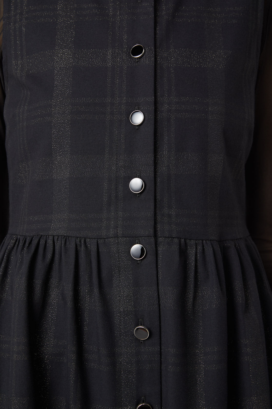 Dangerfield - High Society Tartan Pinny Dress - black