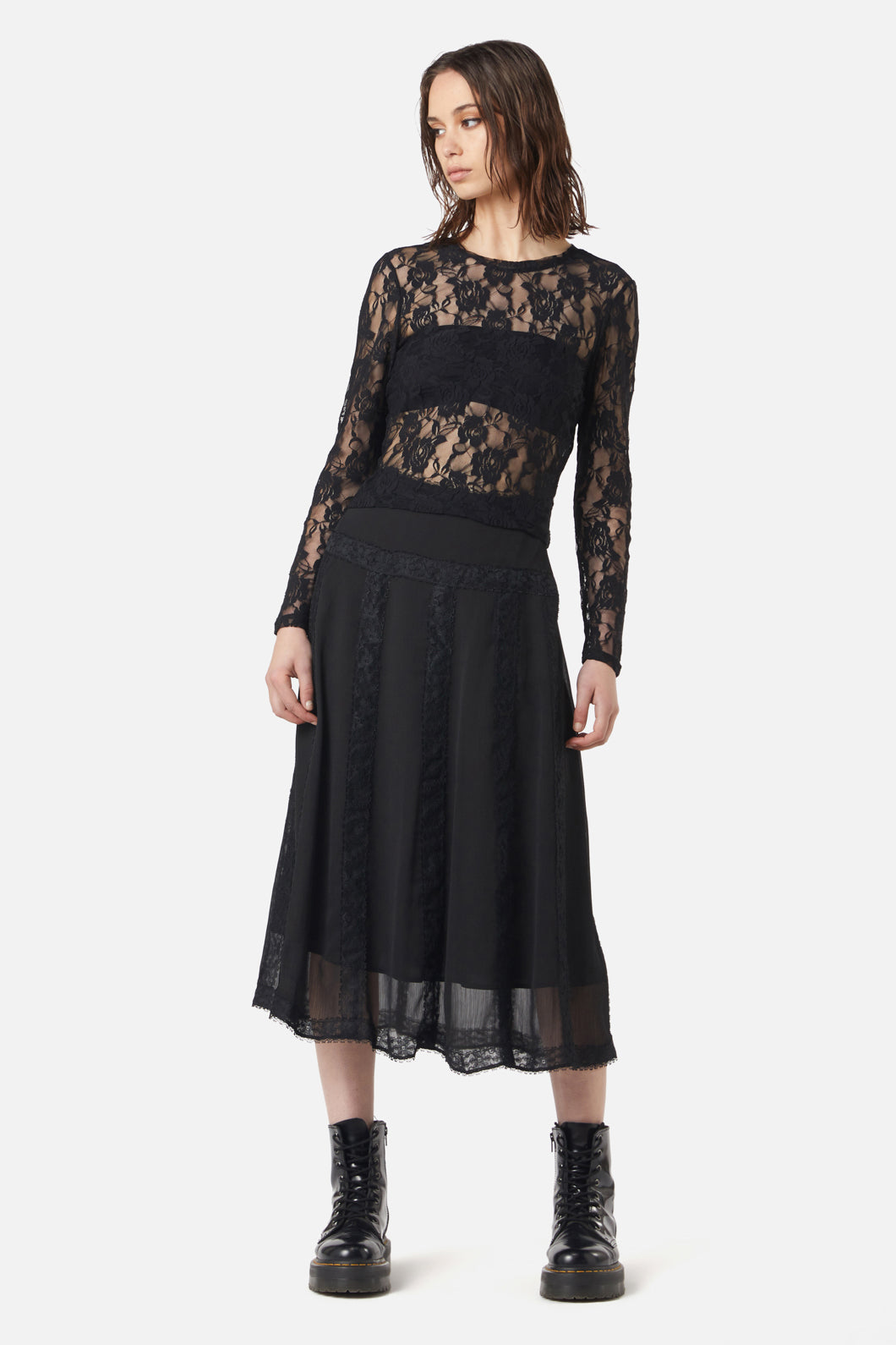 Dangerfield - The Manor Lace Top - black