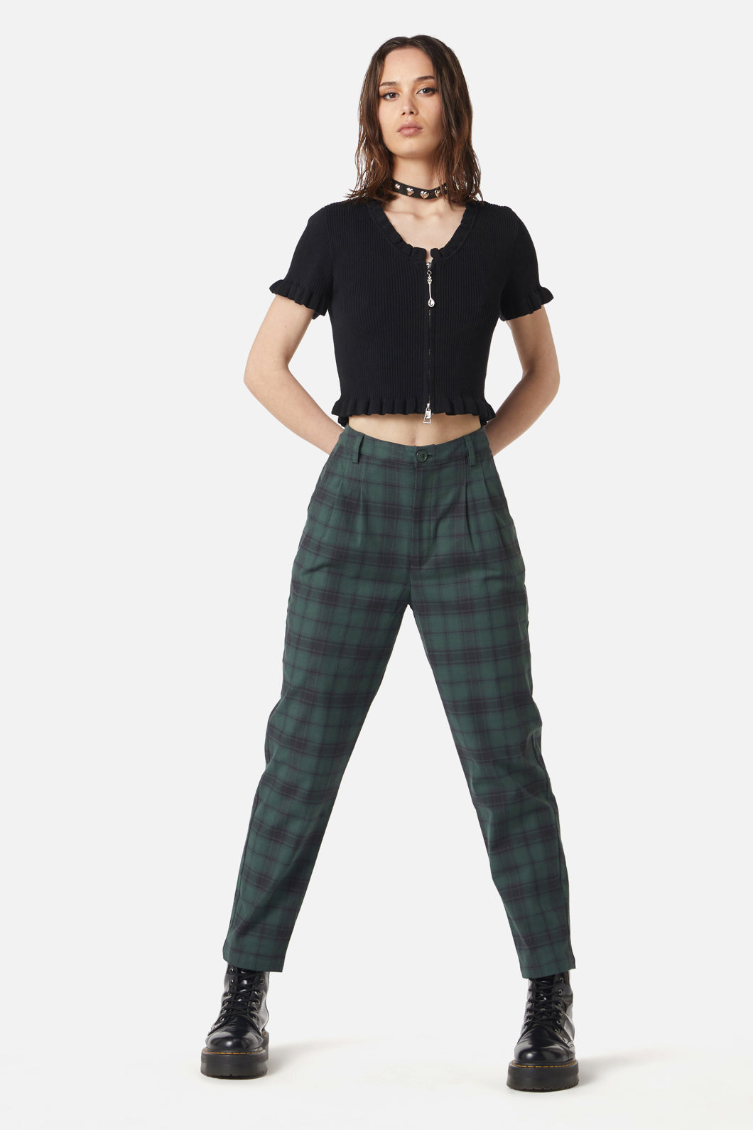 Dangerfield - Spoon Charm Frill Knit - black