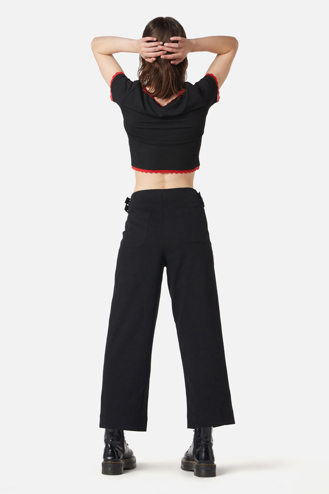 Dangerfield - Wide Leg Buckle Pant - black