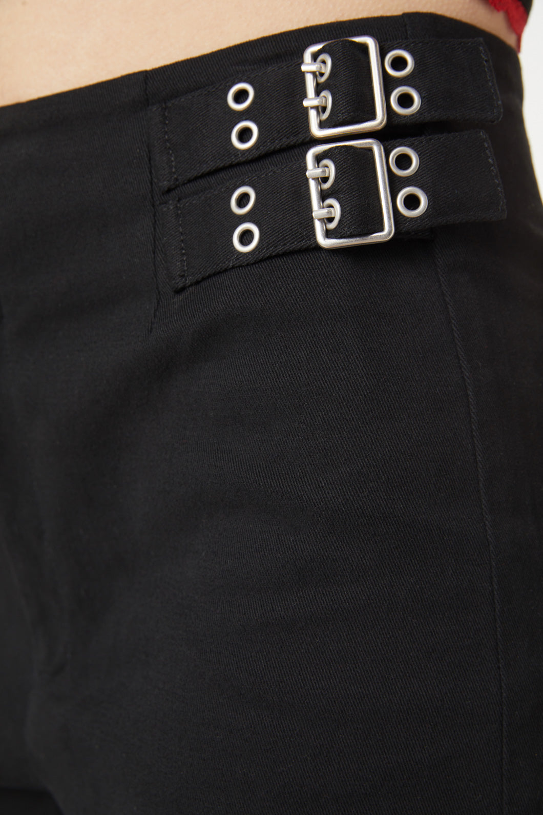 Dangerfield - Wide Leg Buckle Pant - black
