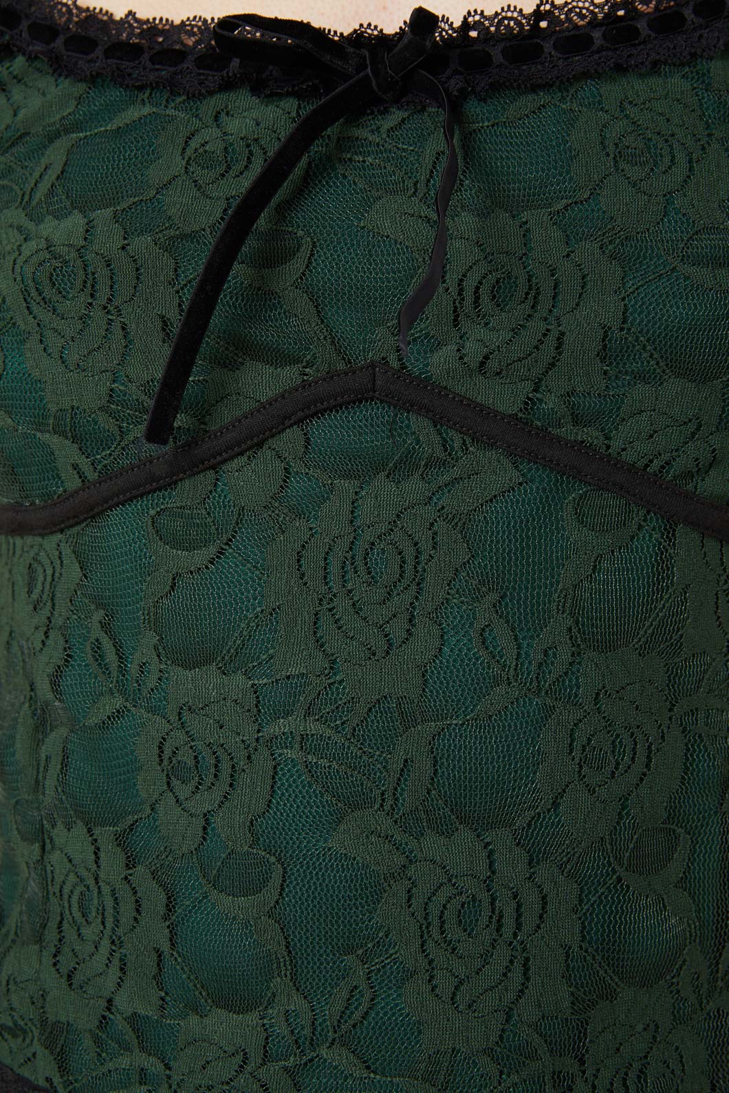 Dangerfield - The Manor Lace Tank - green