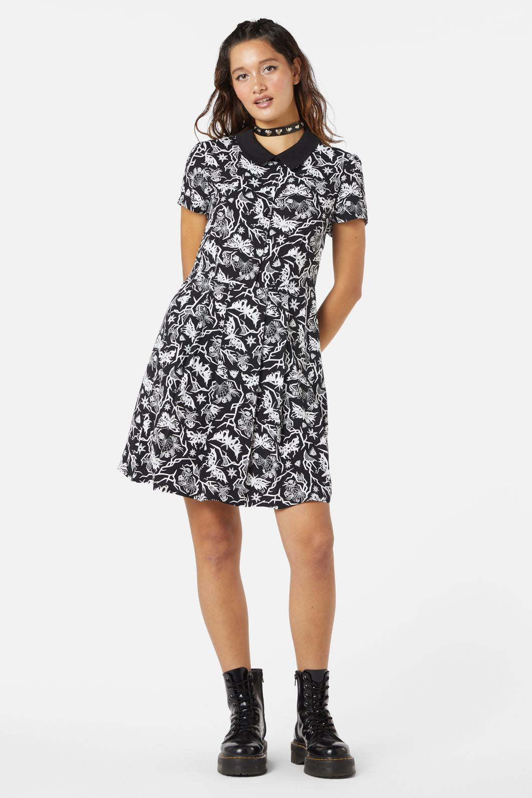 Dangerfield - To The Butterflies Mini Dress - black