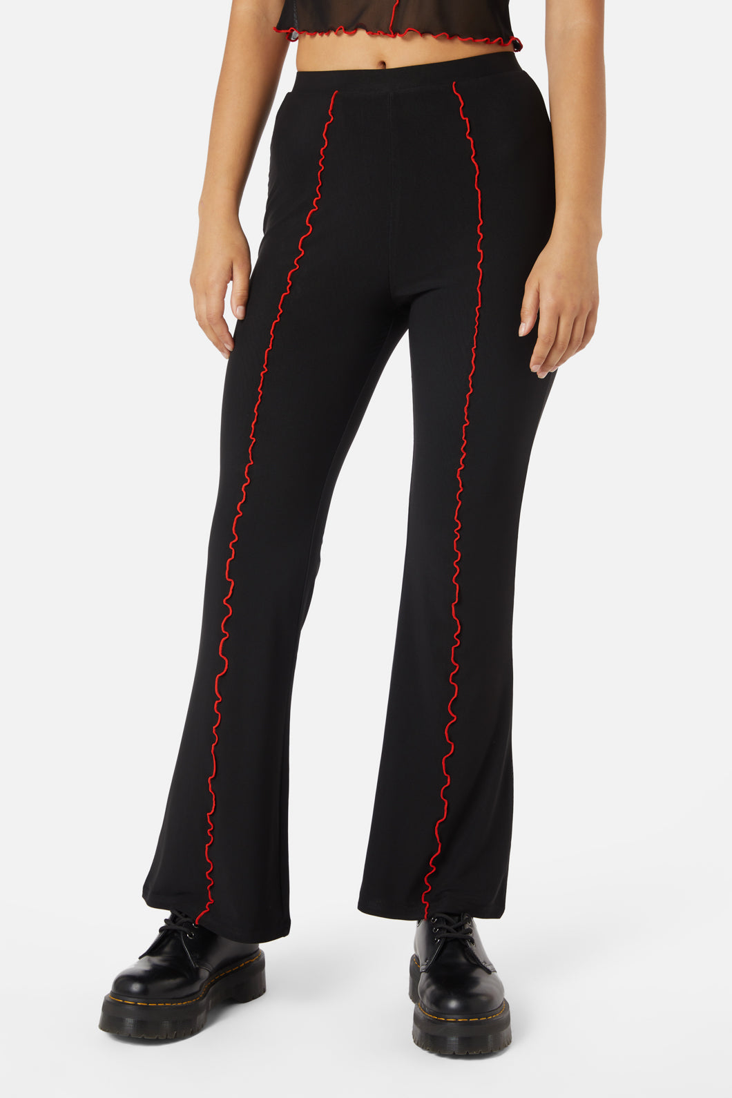 Dangerfield - Manic Mesh Babylock Pants - black-red