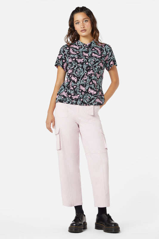 Dangerfield - To The Butterflies Printed Blouse - black-pink-blue