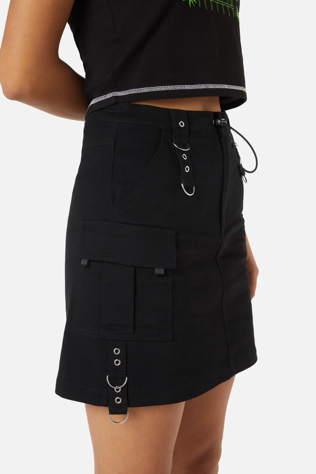 Dangerfield - Jagger Cargo O-Ring Skirt - black