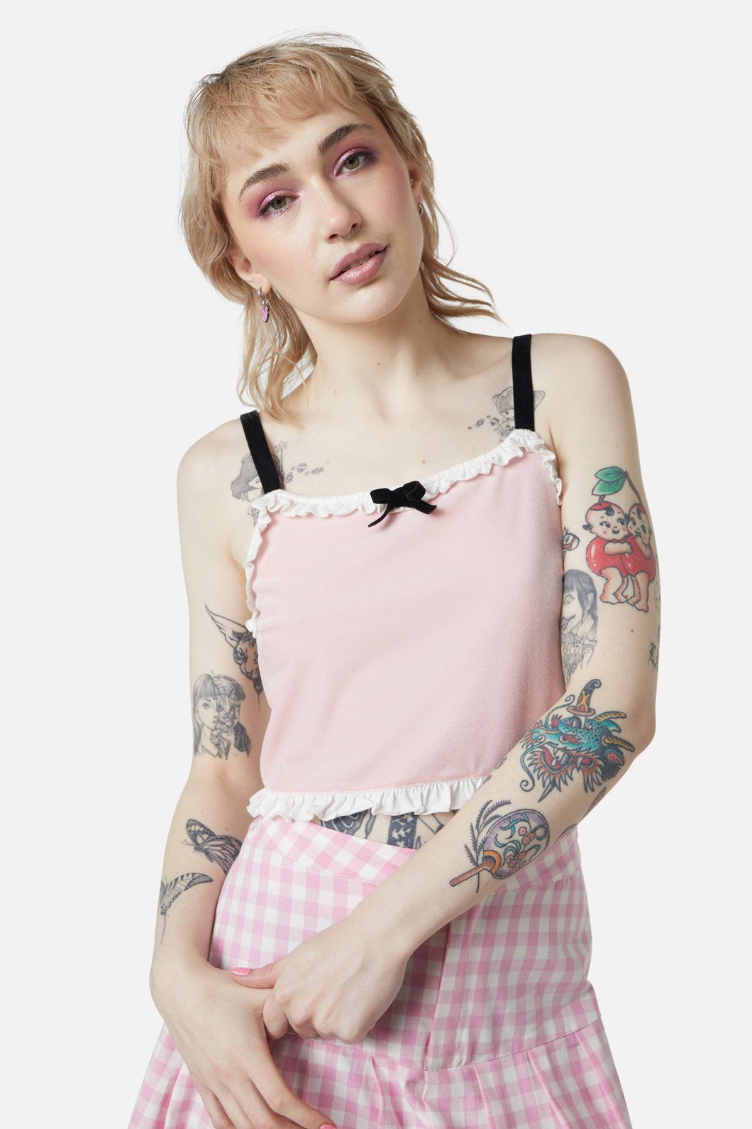 Dangerfield - Ammabelle Velvet Tank - pink