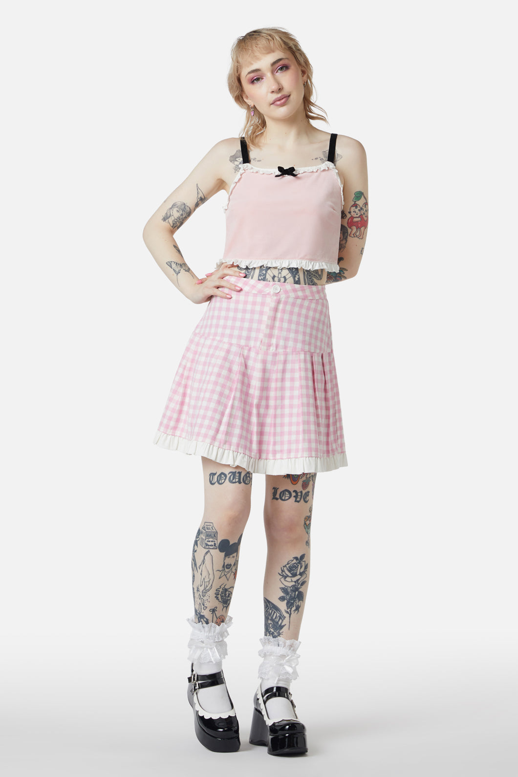 Dangerfield - Ammabelle Velvet Tank - pink