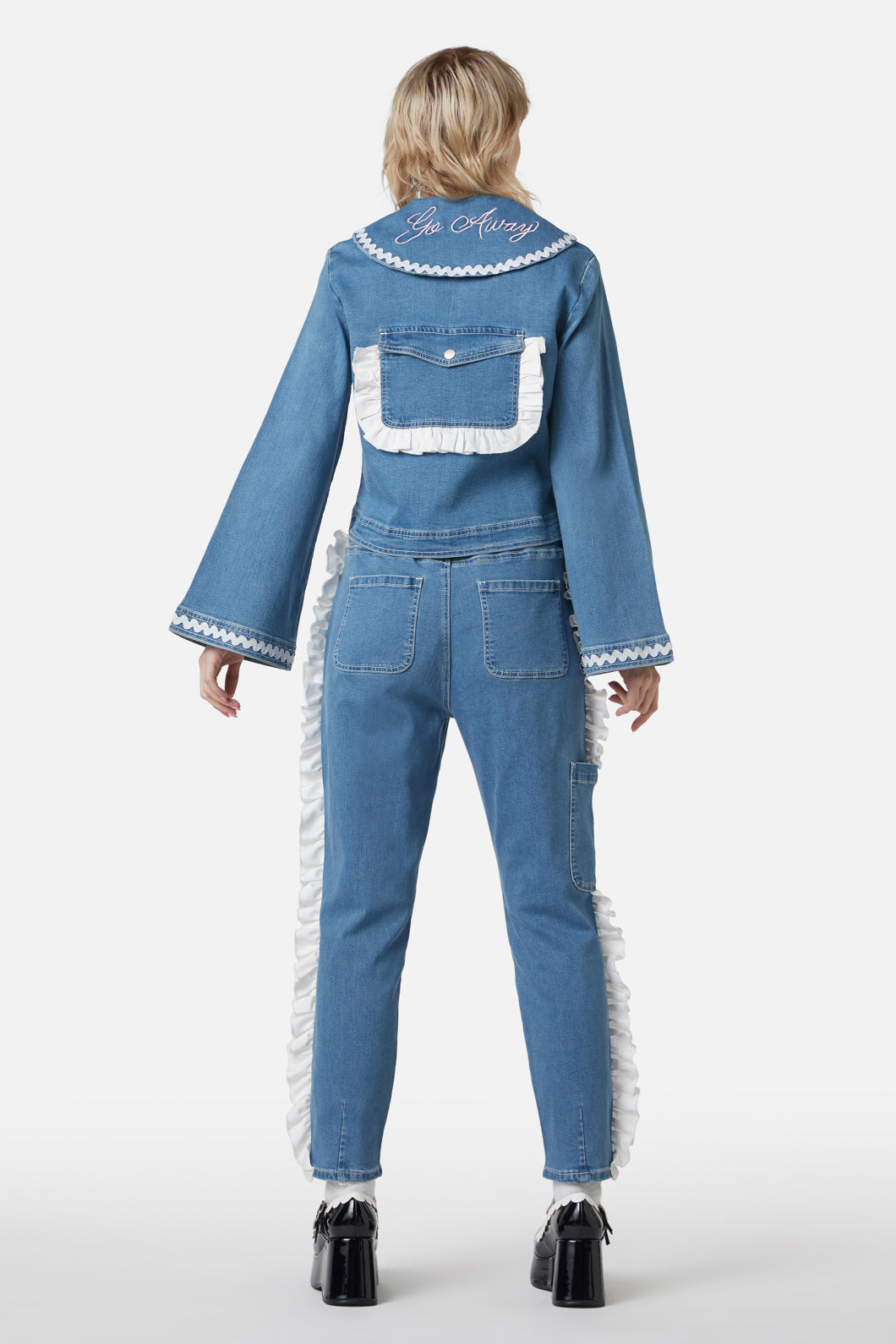 Dangerfield - Sailor Teddy Denim Jacket - denim-blue