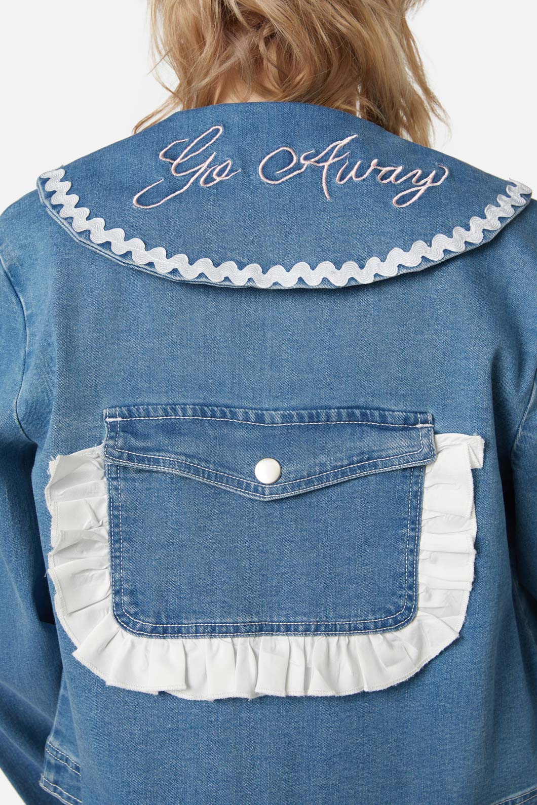 Dangerfield - Sailor Teddy Denim Jacket - denim-blue