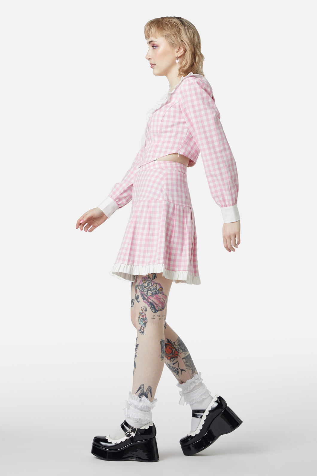 Dangerfield - Picnic Party Corset Blouse - pink