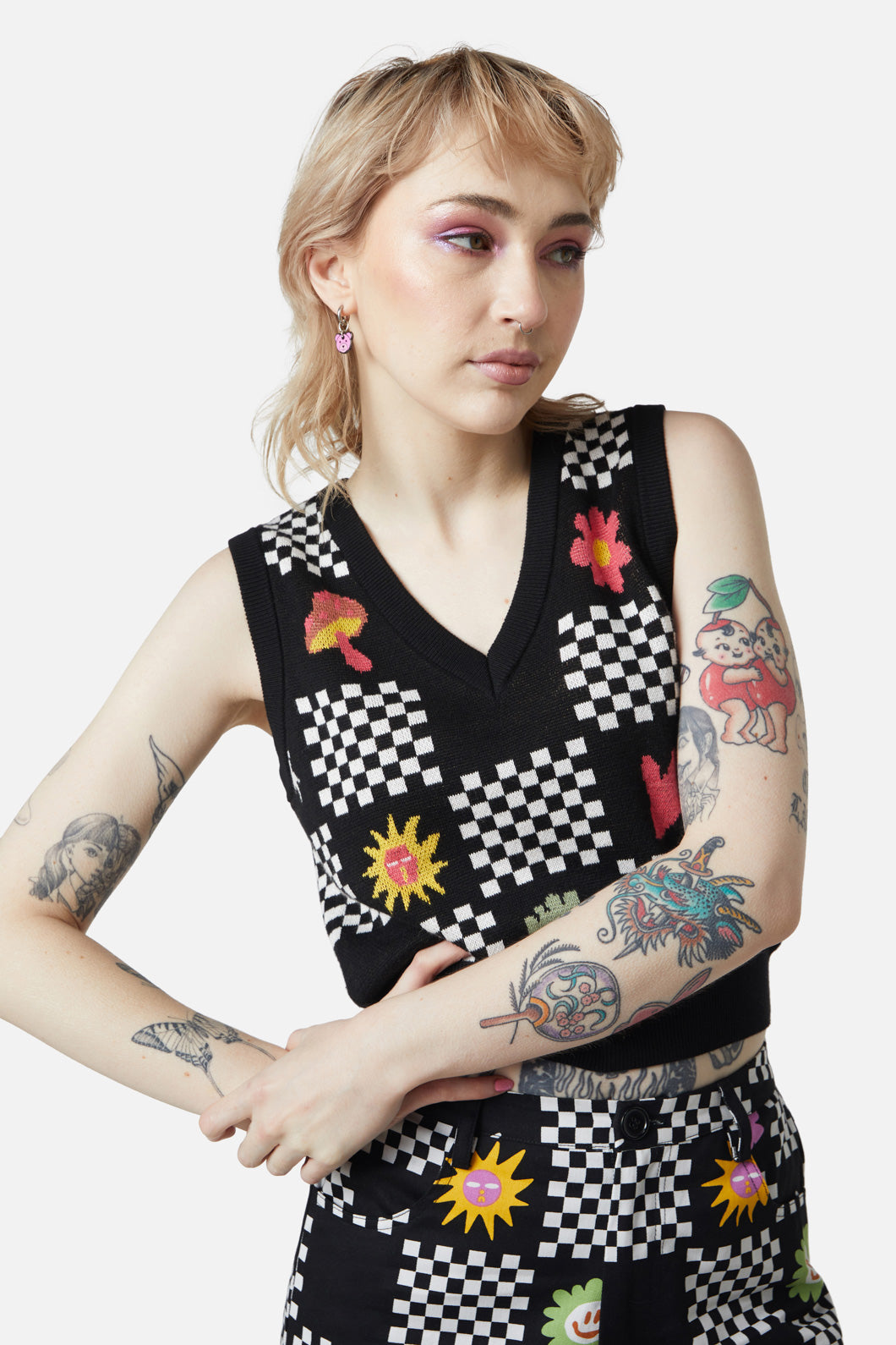 Dangerfield - Chess At Picnic Vest - black