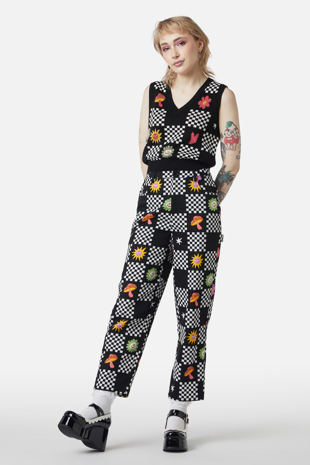 Dangerfield - Chess At Picnic Vest - black