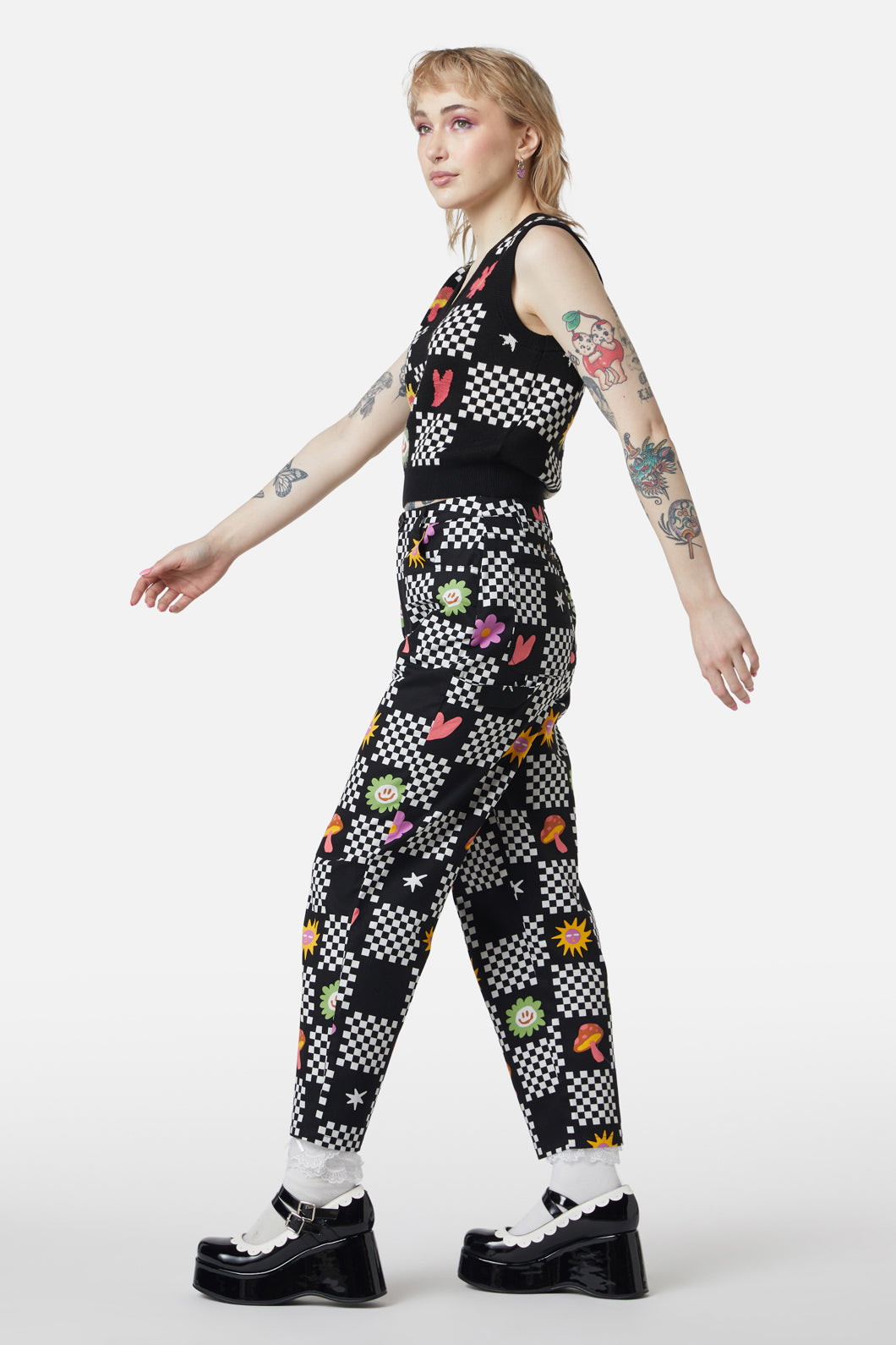 Dangerfield - Chess At Picnic Vest - black