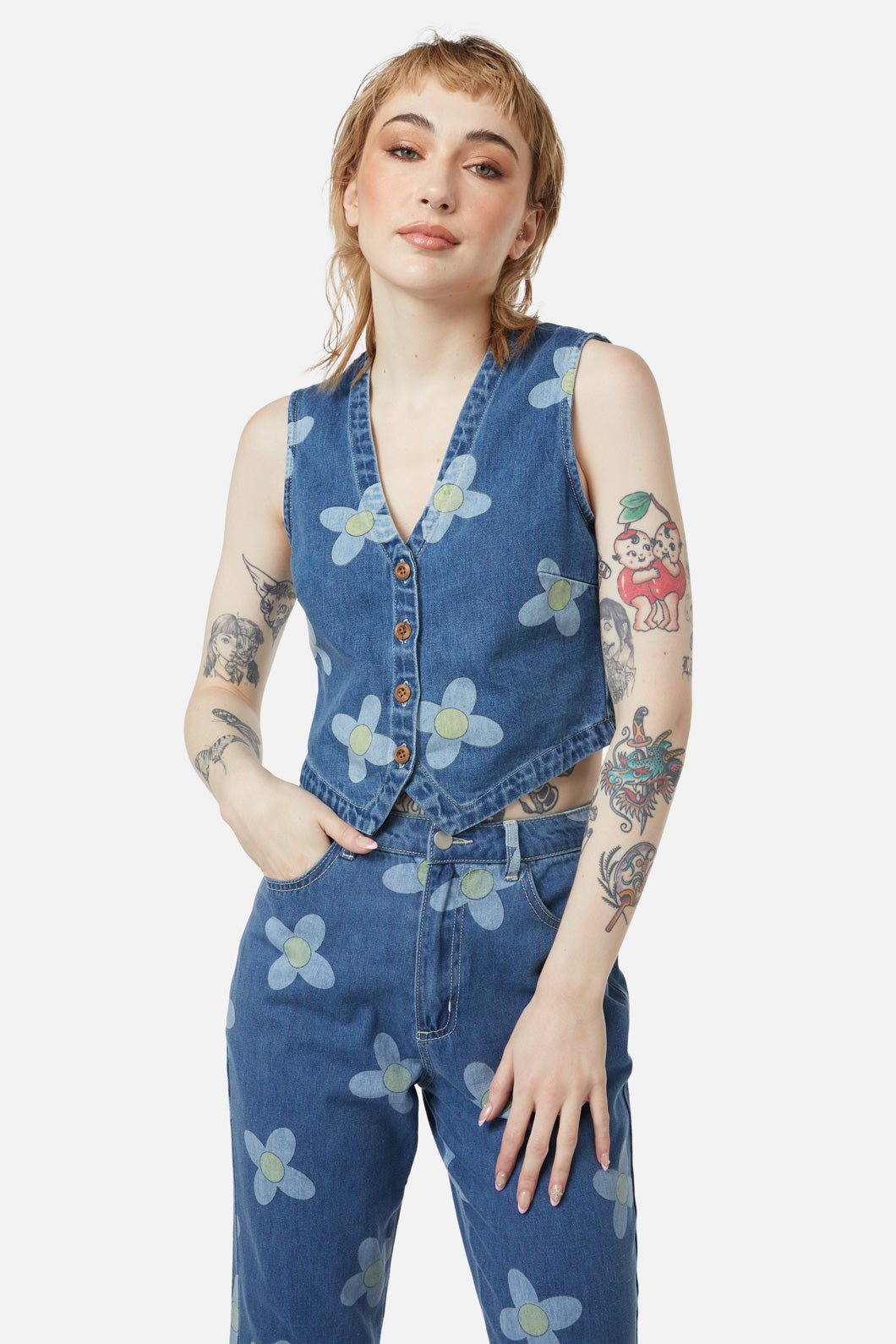 Dangerfield - Daisy Do Vest - blue