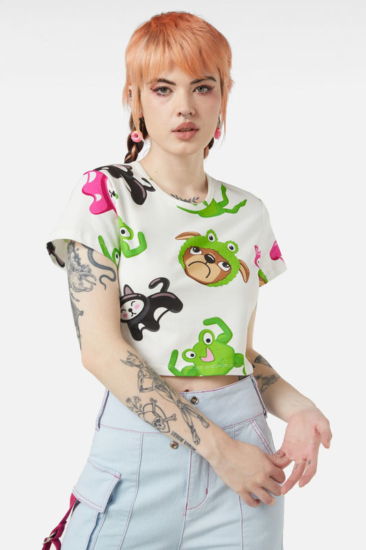 Dangerfield - Kewties Multi Crop Top - multi