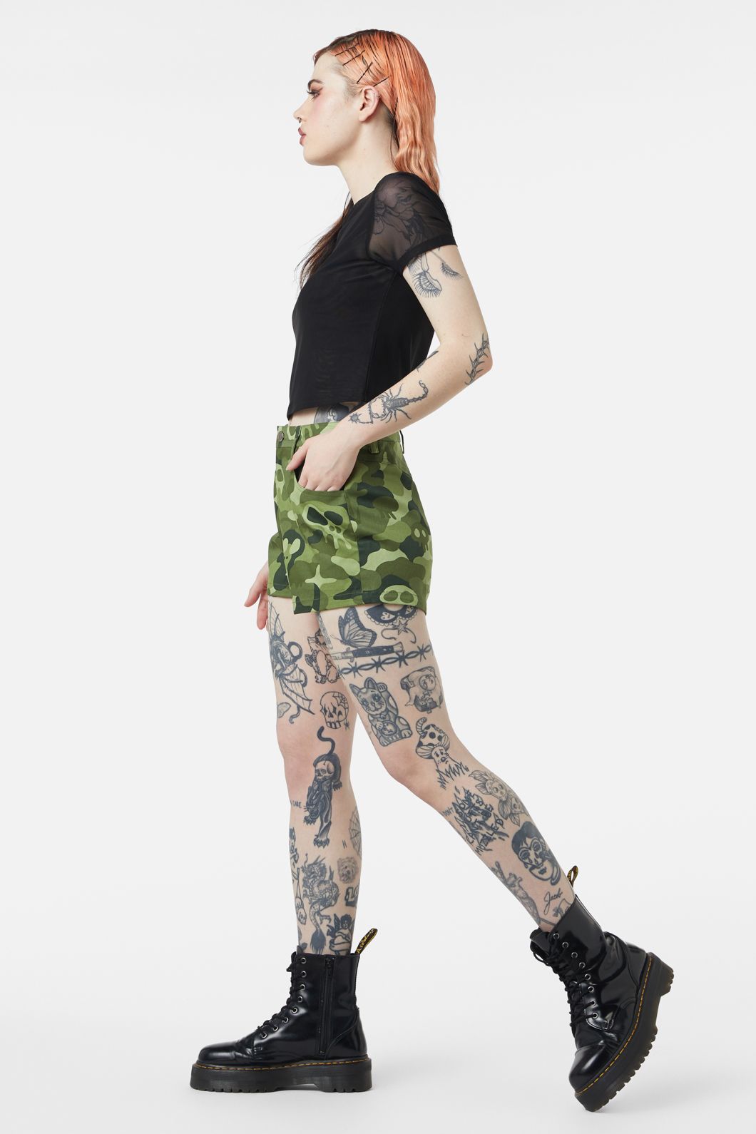 Dangerfield - Nook Of The Garden Camo Short - green