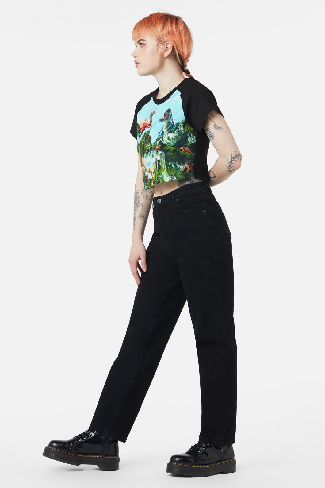Dangerfield - Triassic Scene Baby Tee - multi