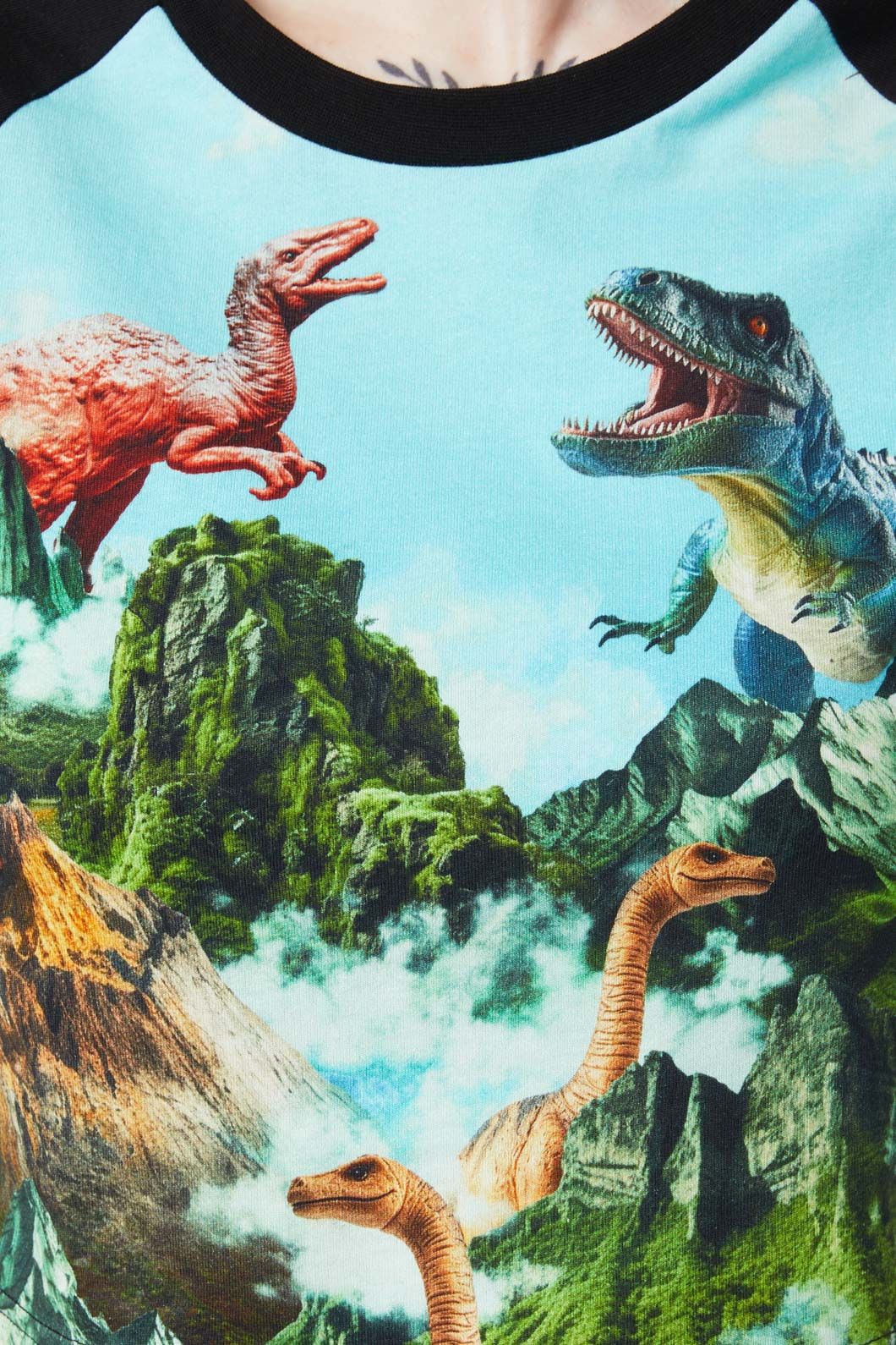 Dangerfield - Triassic Scene Baby Tee - multi