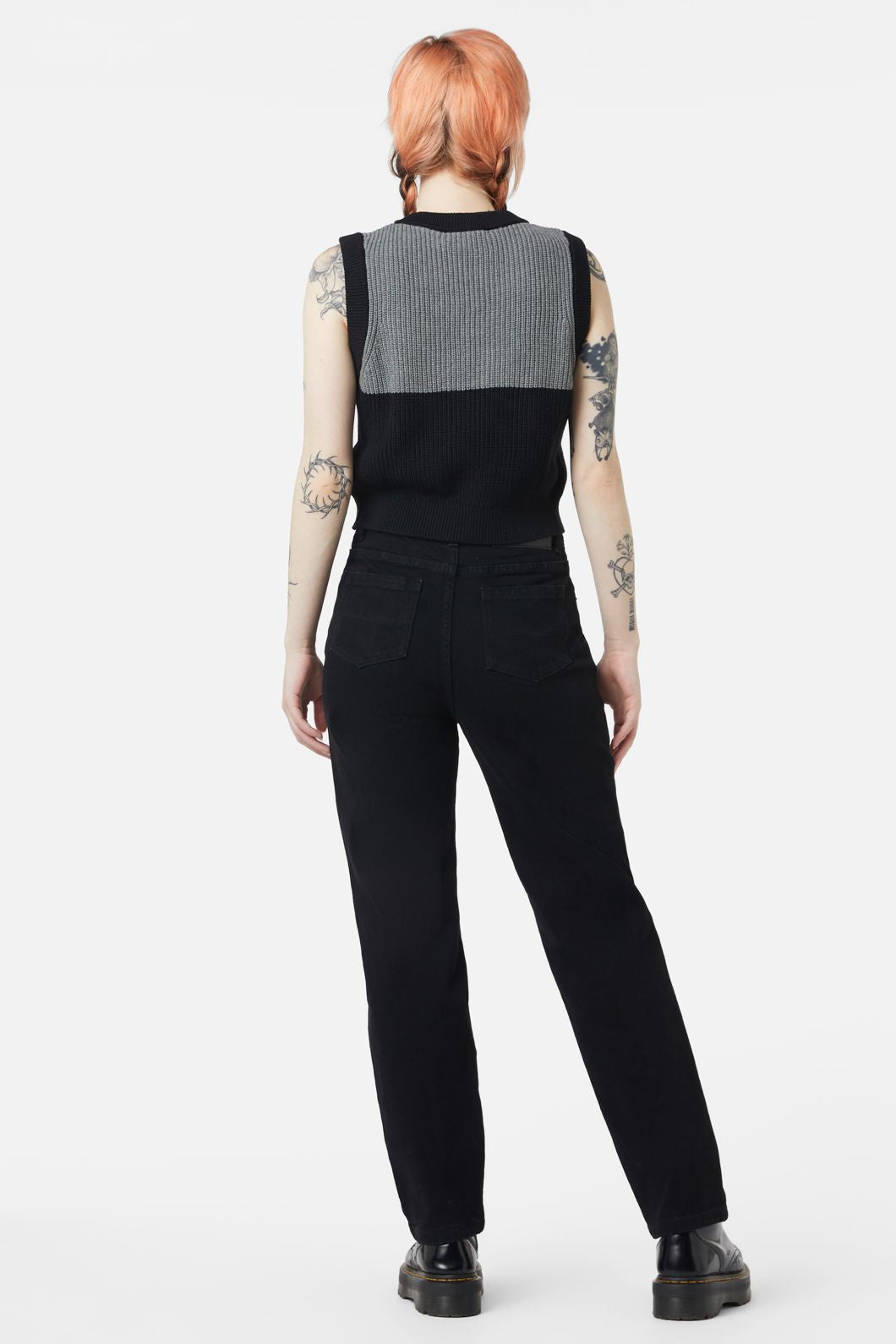 Dangerfield - Dinosaur Contrast Knit Vest - black