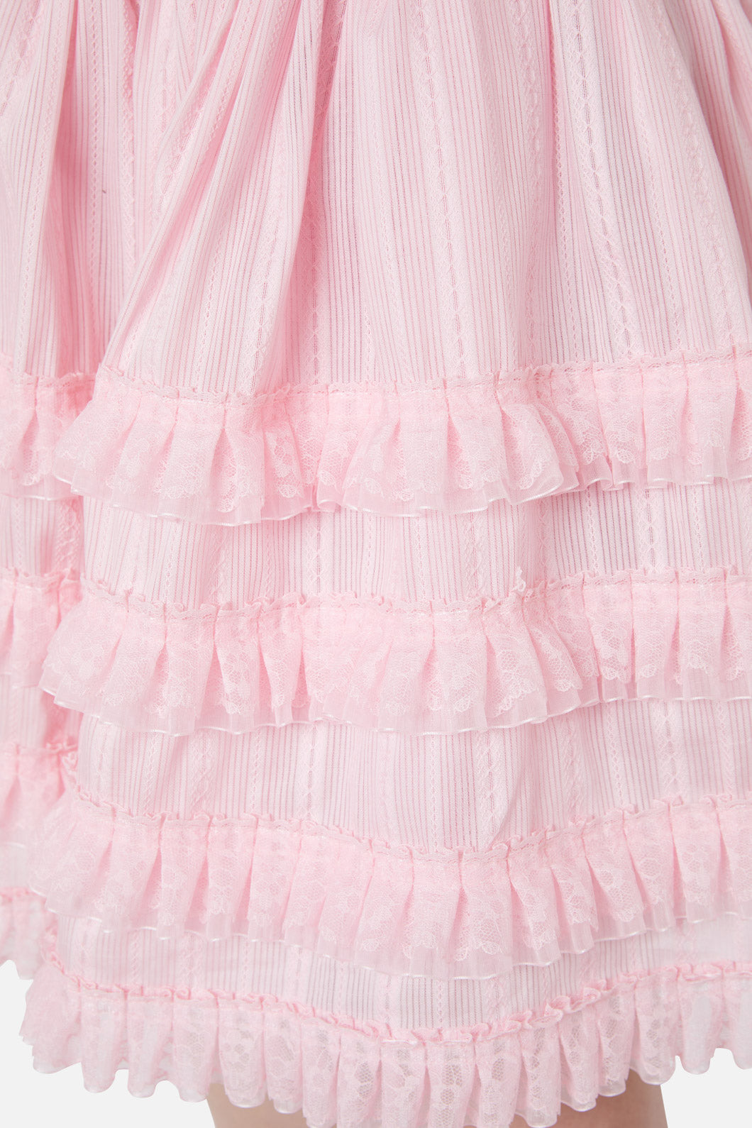 Dangerfield - Elina Lace Trim Skirt - pink