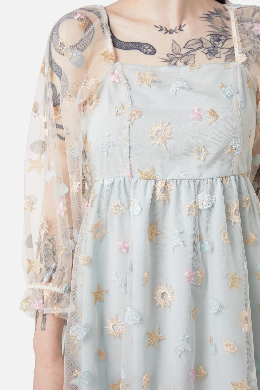 Dangerfield - Maisy Mesh Dress - blue