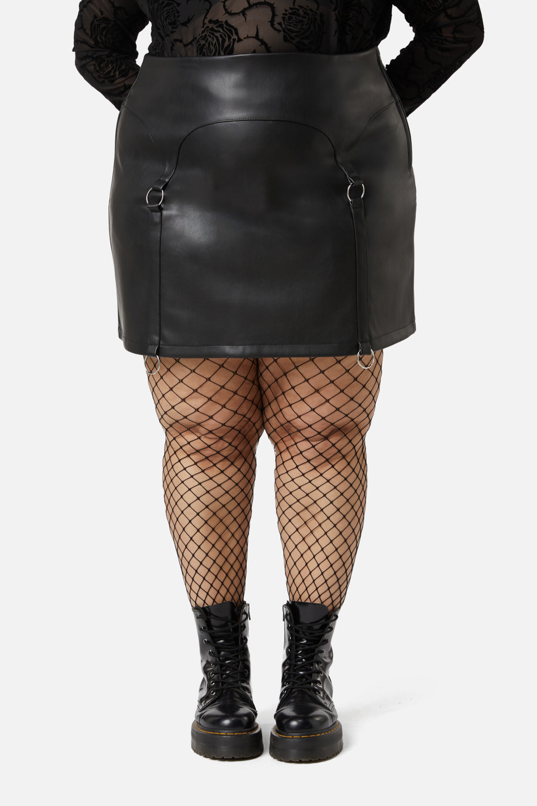 Dangerfield - Curve Guarded Pu Skirt - black